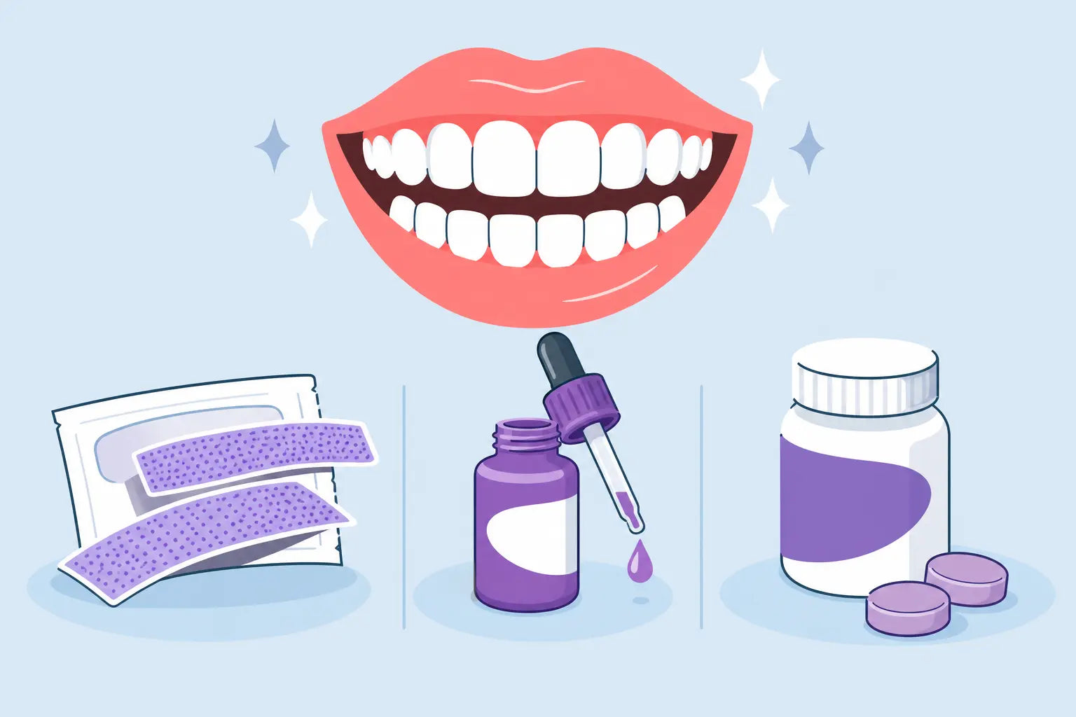 Purple Teeth Whitening Strips vs Purple Serum vs Tablets: Which Should You Choose?