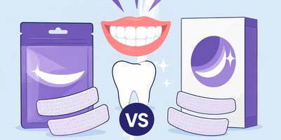 SNOW Purple Strips vs Dr. Dent Purple Whitening Strips