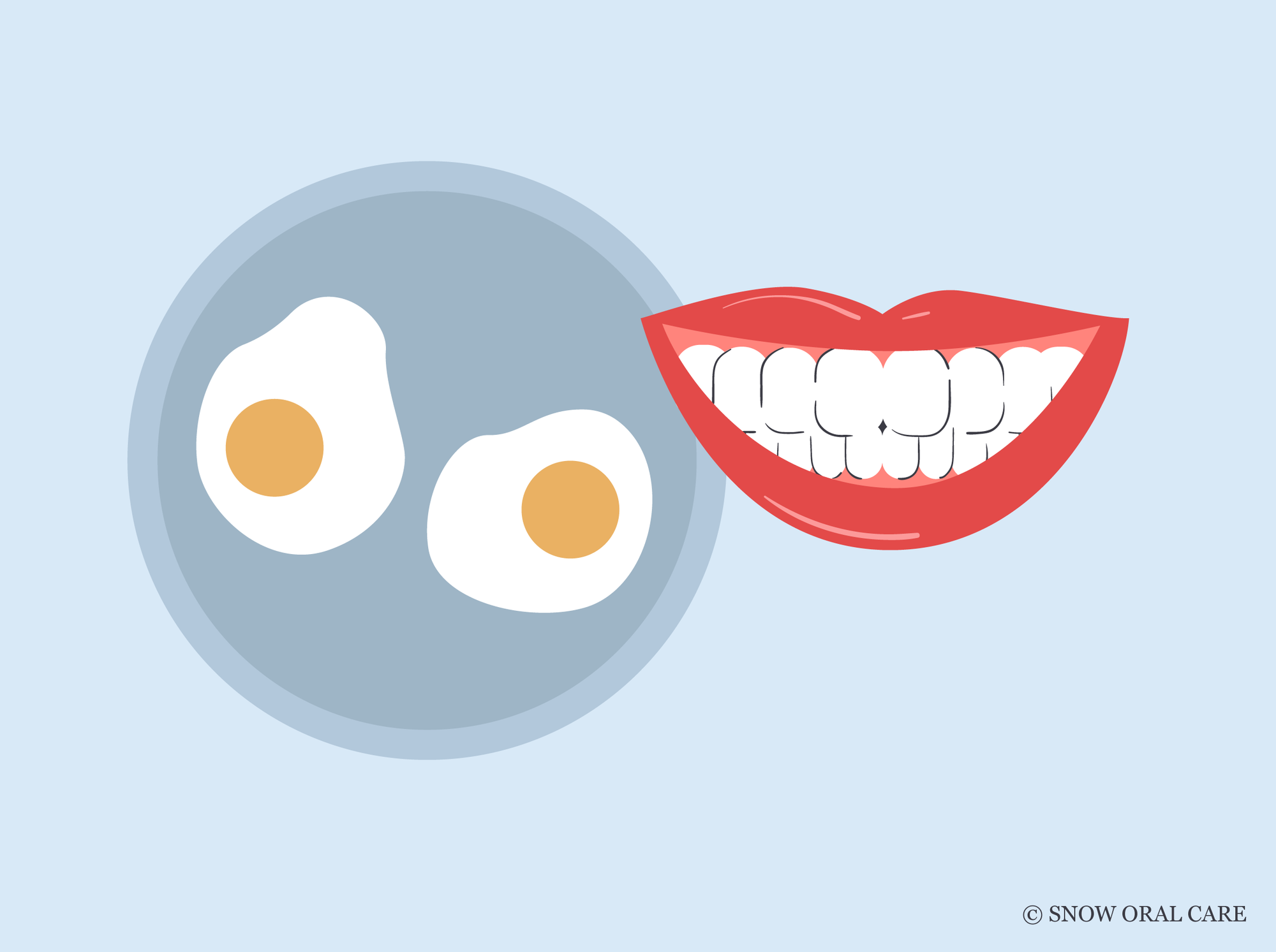 can i eat eggs after teeth whitening 