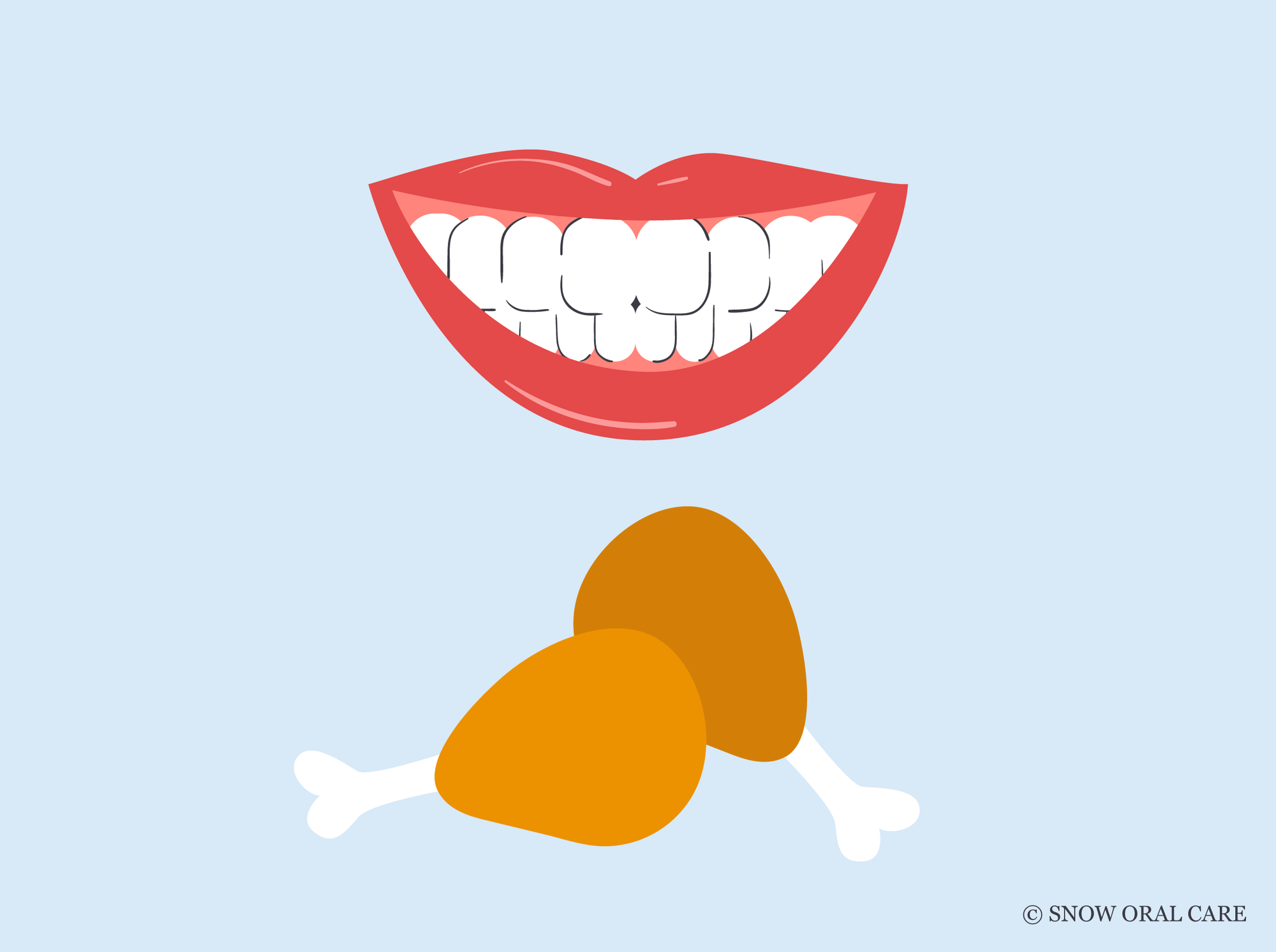 can i eat fried chicken after teeth whitening 