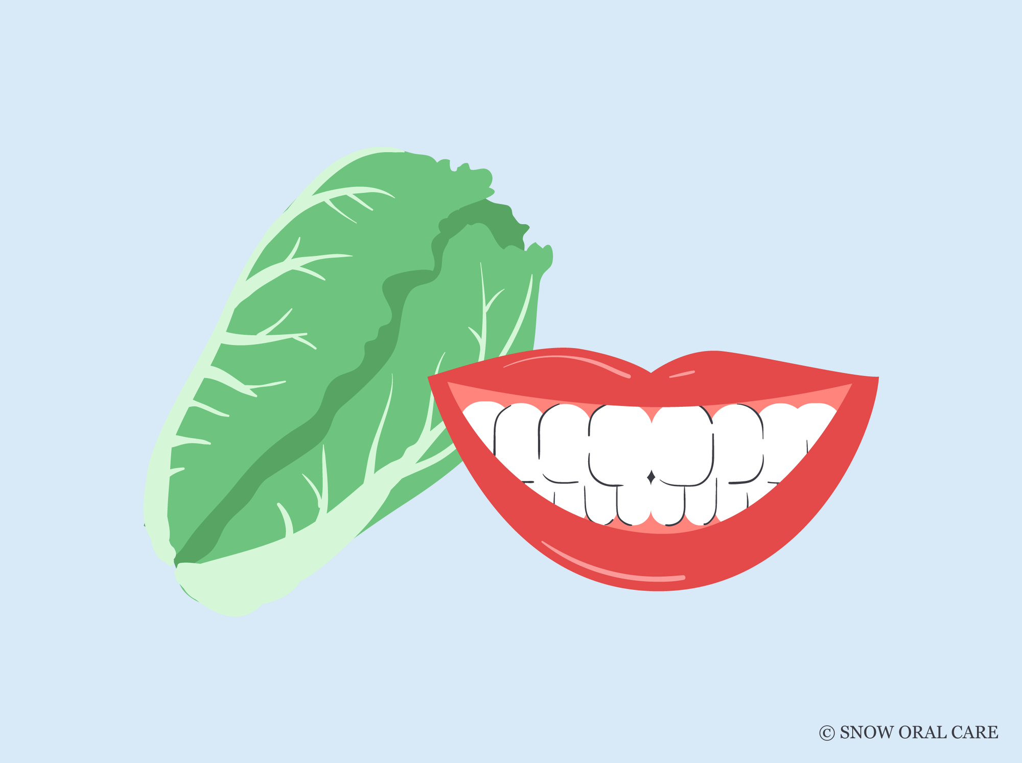 can i eat lettuce after teeth whitening