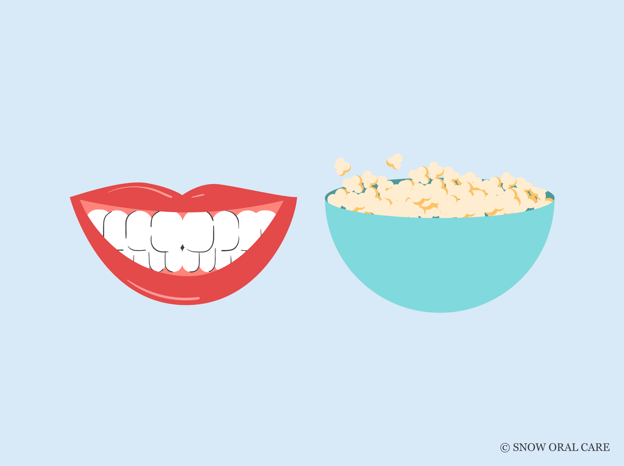 can i eat popcorn after teeth whitening 