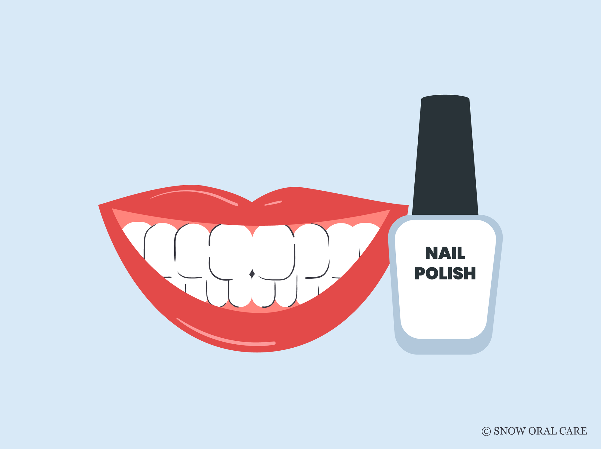 can you put white nail polish on your teeth 