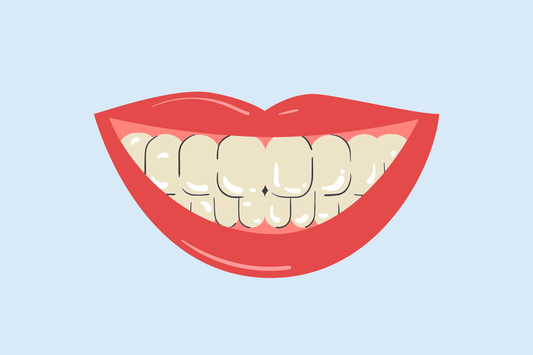 dehydrated teeth white spots