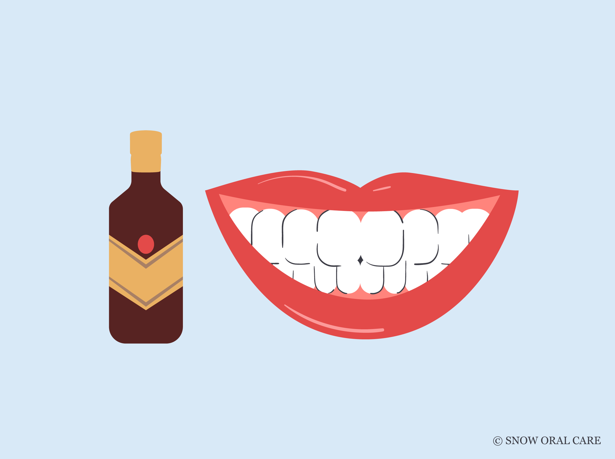 does alcohol stain teeth 