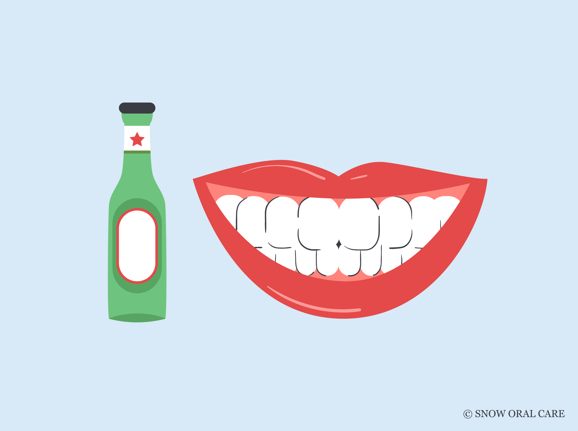 does beer stain teeth  
