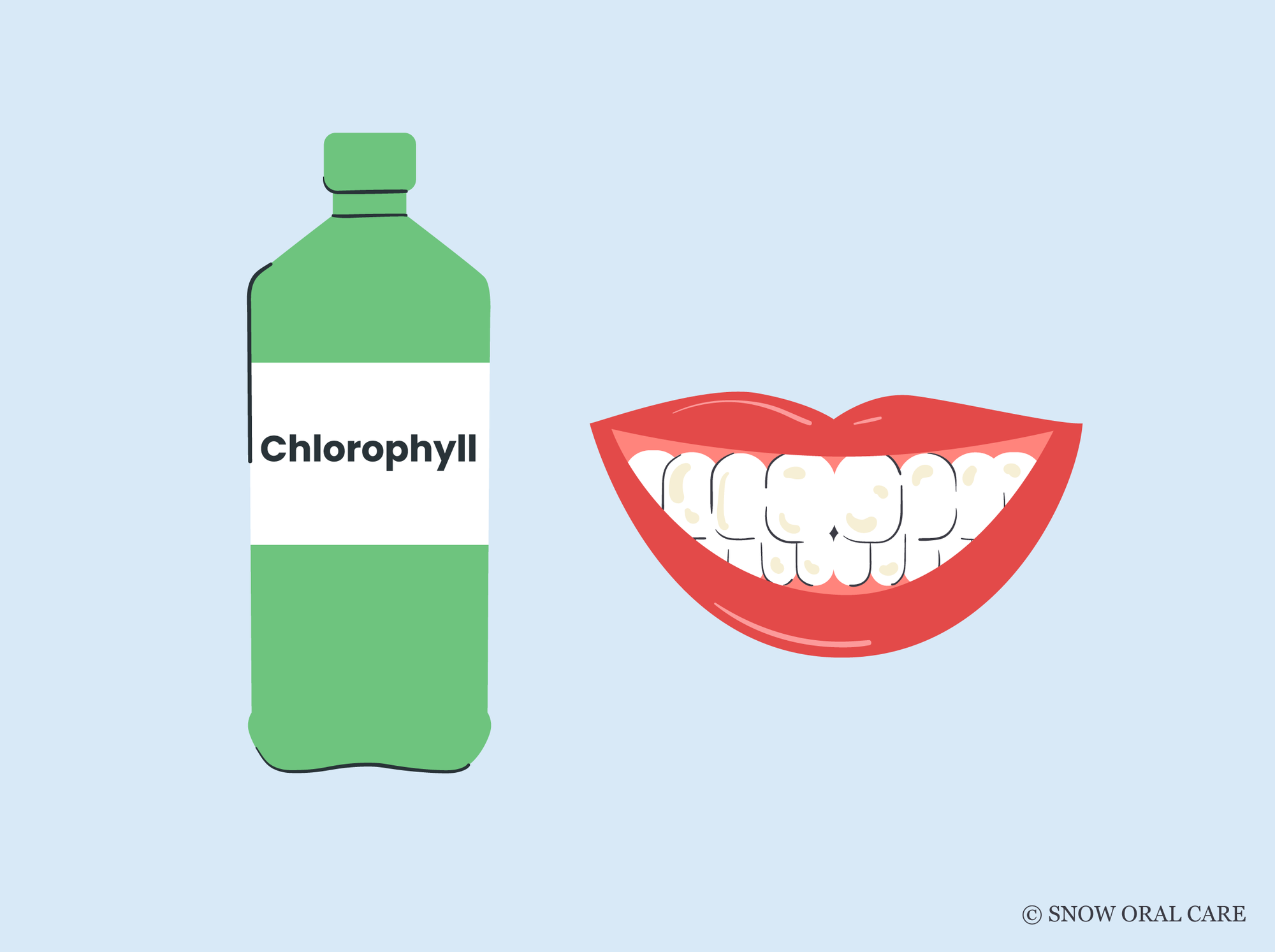 does chlorophyll stain teeth