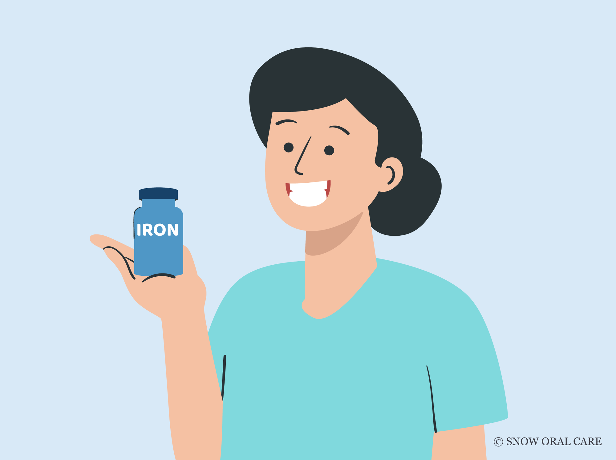 does iron stain teeth permanently