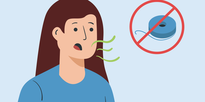 does not flossing cause bad breath