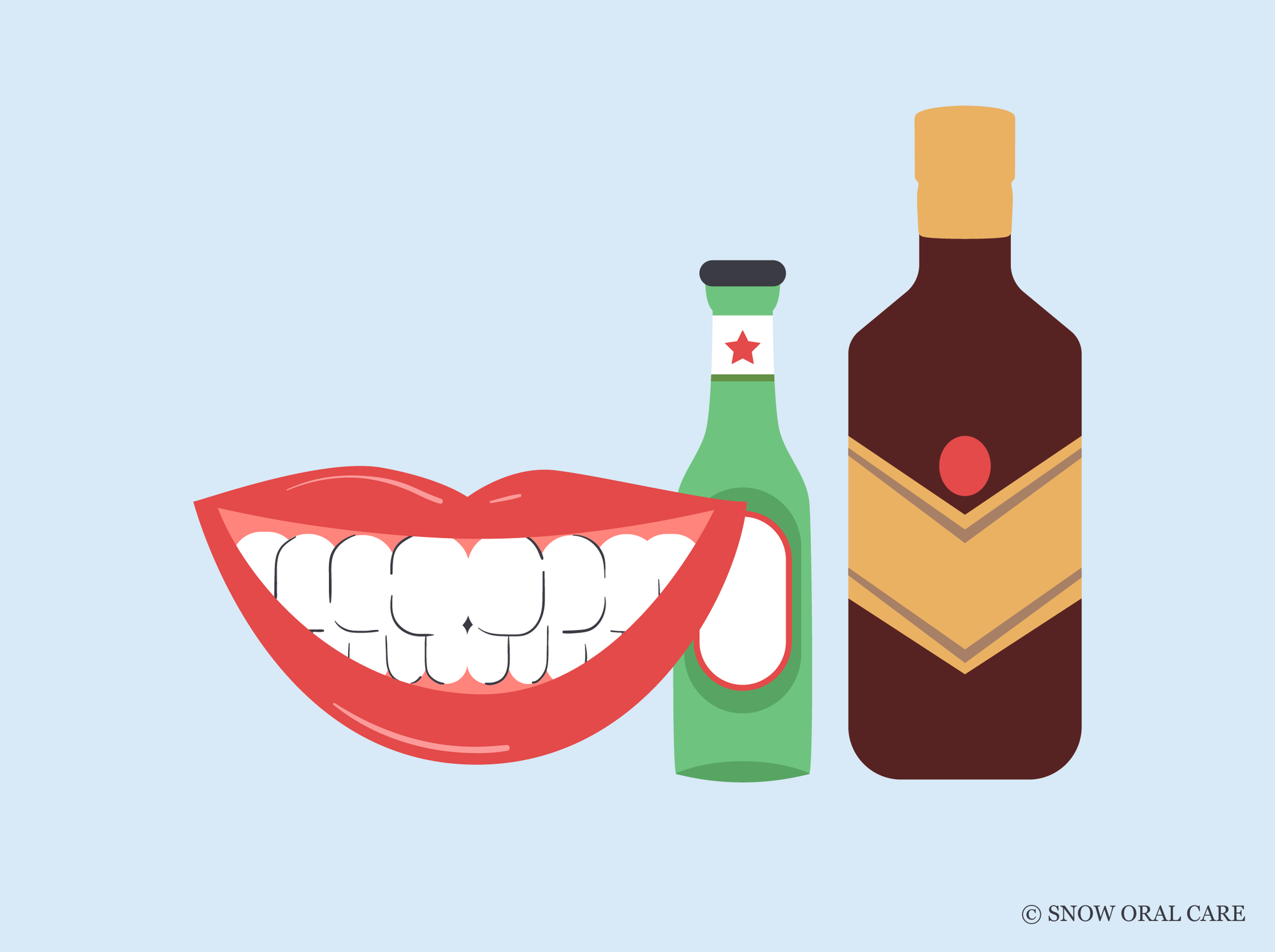 how long after teeth whitening can i drink alcohol 