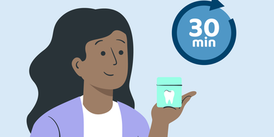 how long to wait to floss after eating