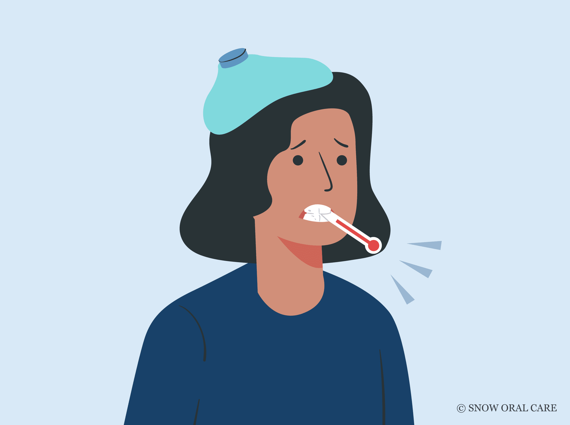 white spots on teeth when sick