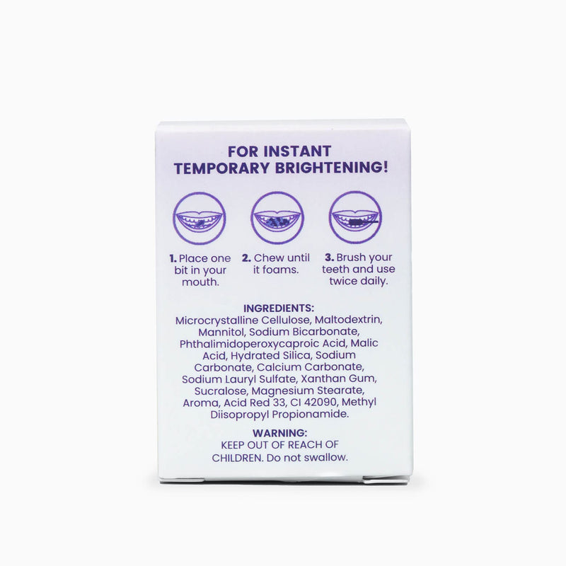 SNOW® Purple Color Correcting Toothpaste Tablets | Instant Brightening