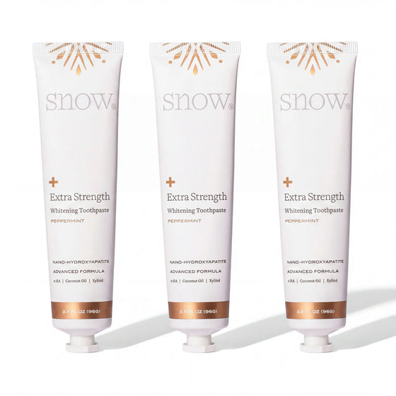Three Extra Strength toothpaste tubes