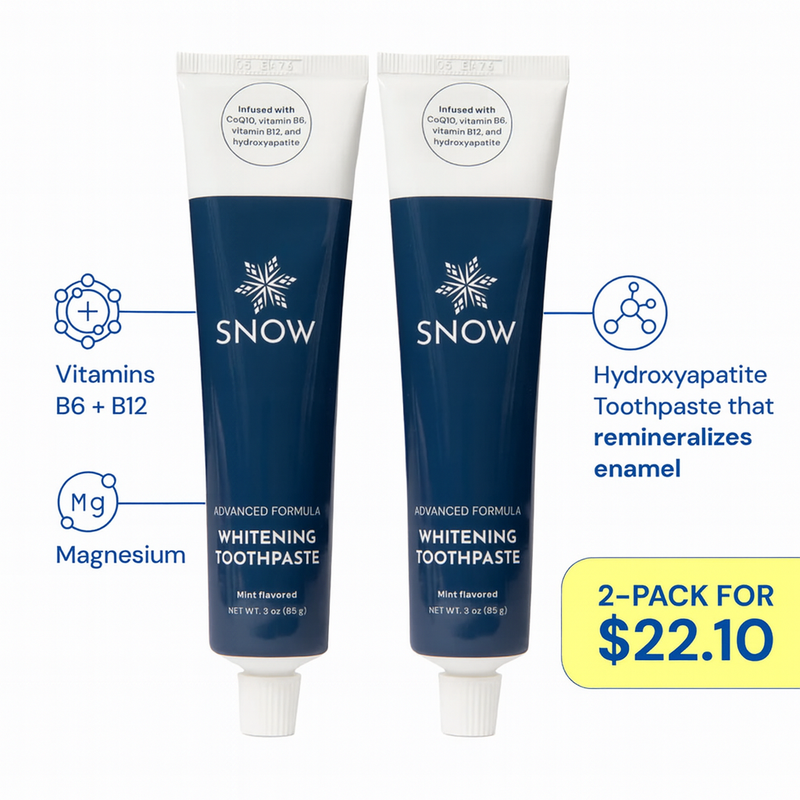 SNOW® Fluoride-Free Whitening Vitamin Toothpaste w/ Hydroxyapatite